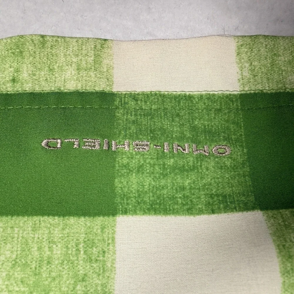 COLUMBIA PFG Board Shorts Omni-Shield Stretch Green Plaid Fishing Mens 32x11